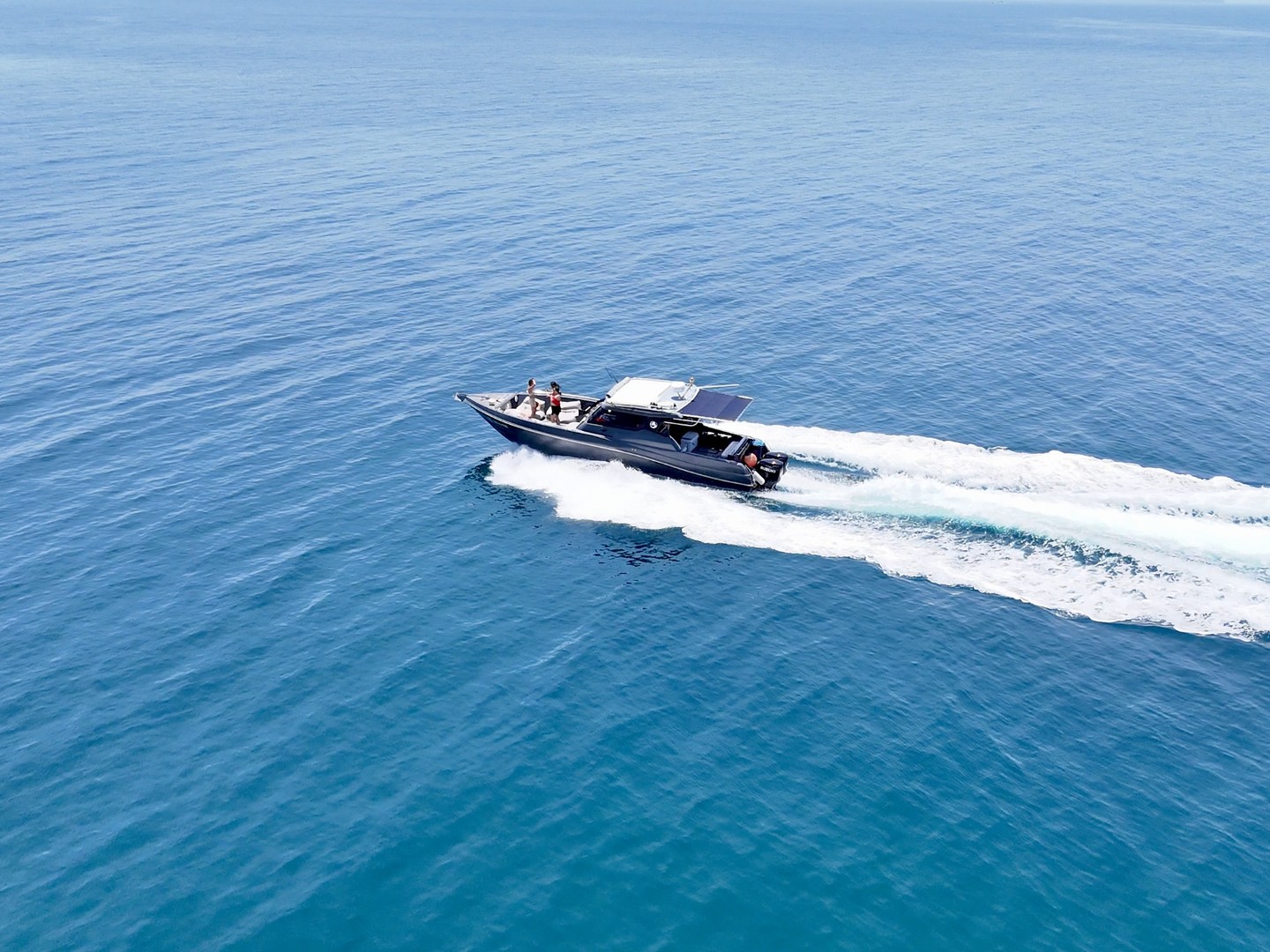 The Silvercraft 36HT cruising across open blue water