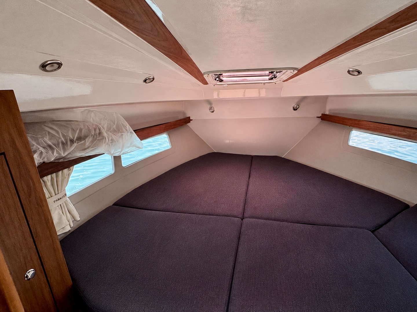 Forward cabin berth aboard the Finnmaster Pilot